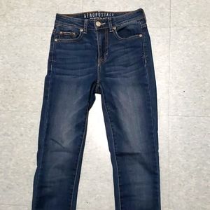 Aeropostale 000 Dark Blue High Waisted Jeggings